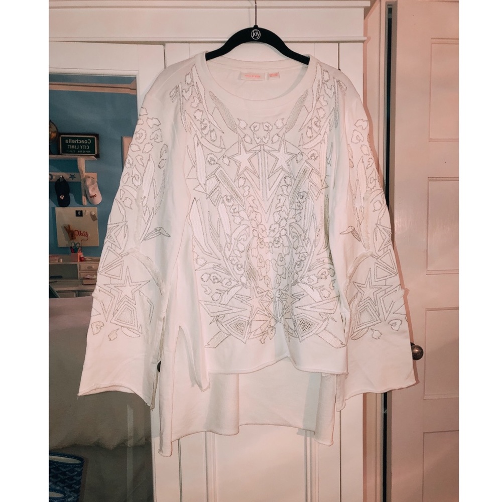 Sass & Bide White Embellished Jumper